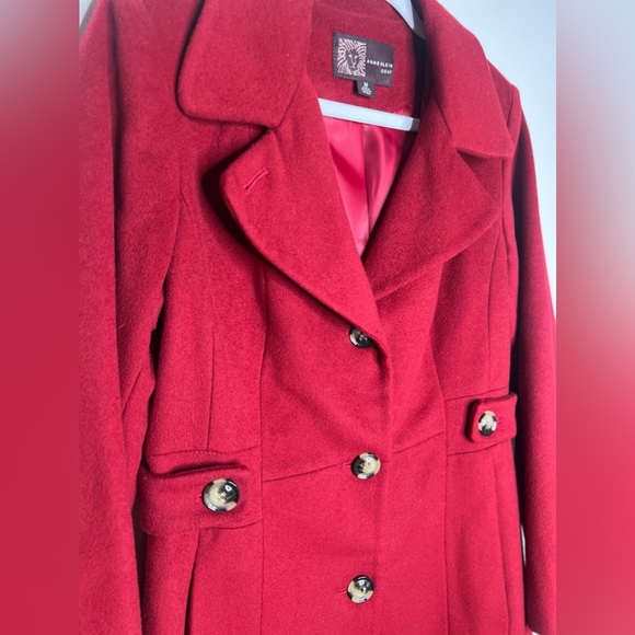Red Anne Klein Coat - Picture 3 of 8